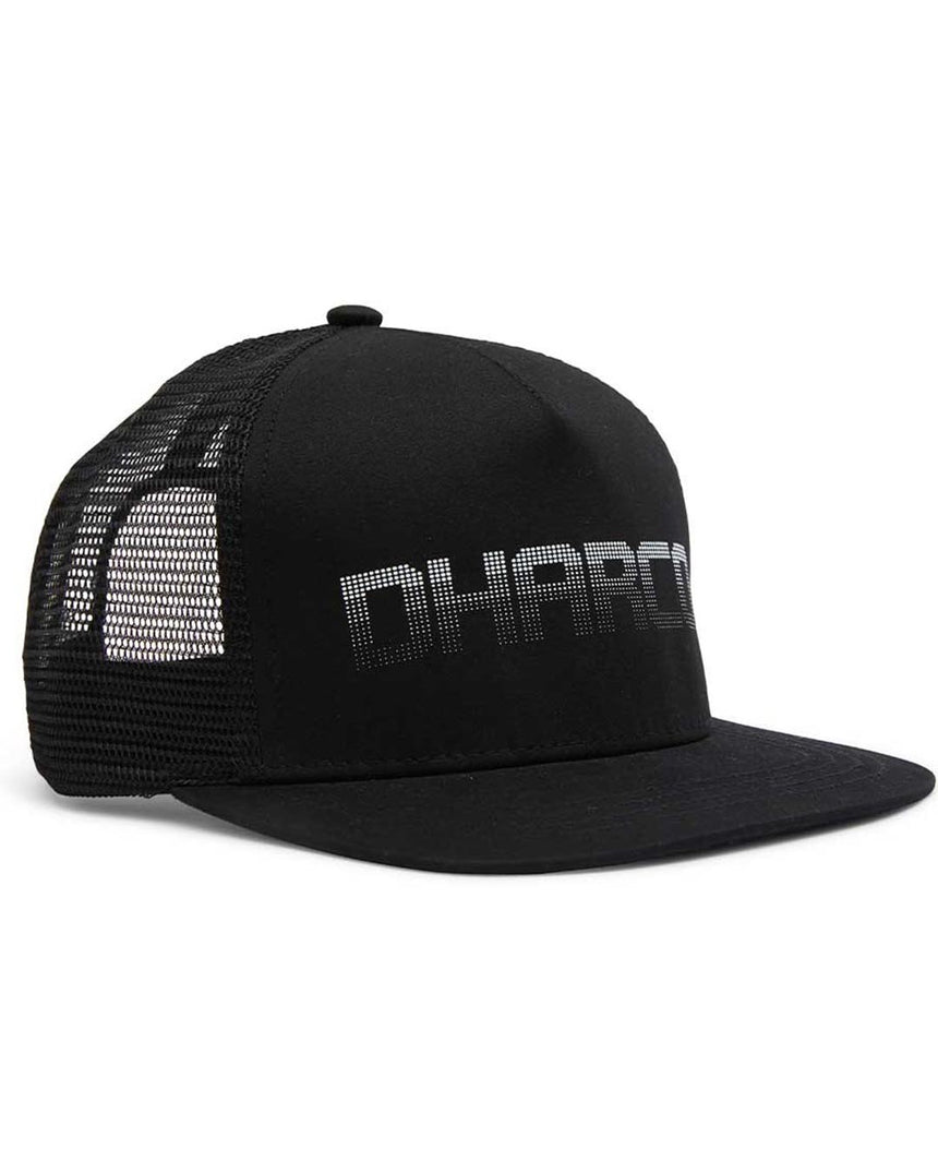 Youth Flat Brim Trucker | Classic Black | Caps | UNISEX ACCESSORIES | DHaRCO | Image 1 of 3