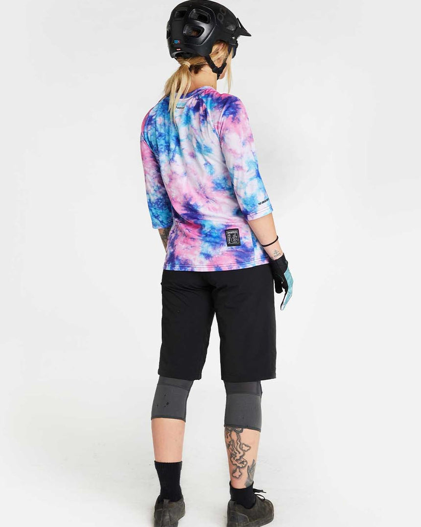 Womens 3/4 Sleeve Jersey | Tie Dye | 3/4 Sleeves | WOMENS TOPS | DHaRCO | Image 4 of 4