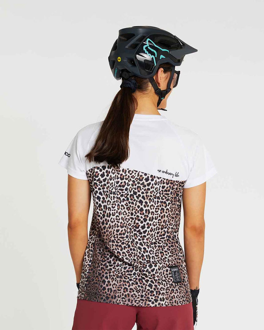 Womens Short Sleeve Jersey | Leopard | Short Sleeves | WOMENS TOPS | DHaRCO | Image 4 of 4