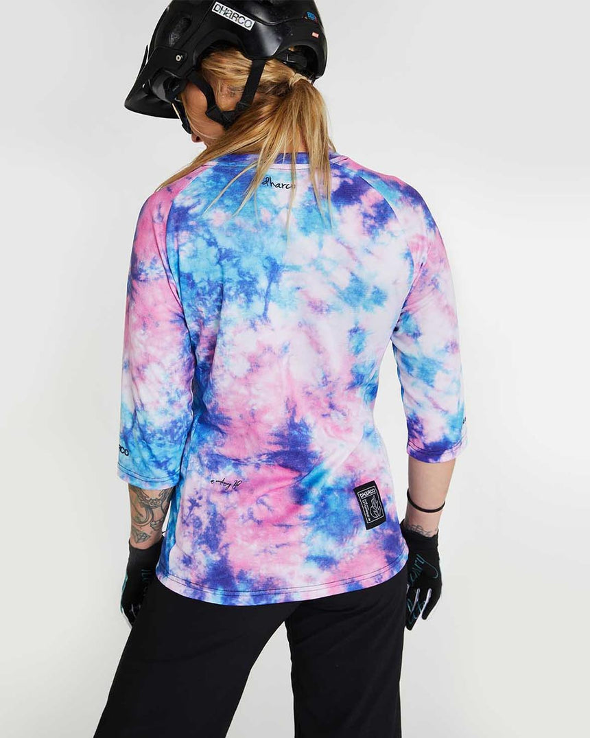 Womens 3/4 Sleeve Jersey | Tie Dye | 3/4 Sleeves | WOMENS TOPS | DHaRCO | Image 2 of 4
