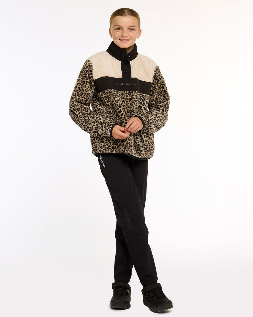Youth Sherpa Half Zip Fleece | Leopard | Sherpa | YOUTH TOPS | DHaRCO | Image 4 of 8