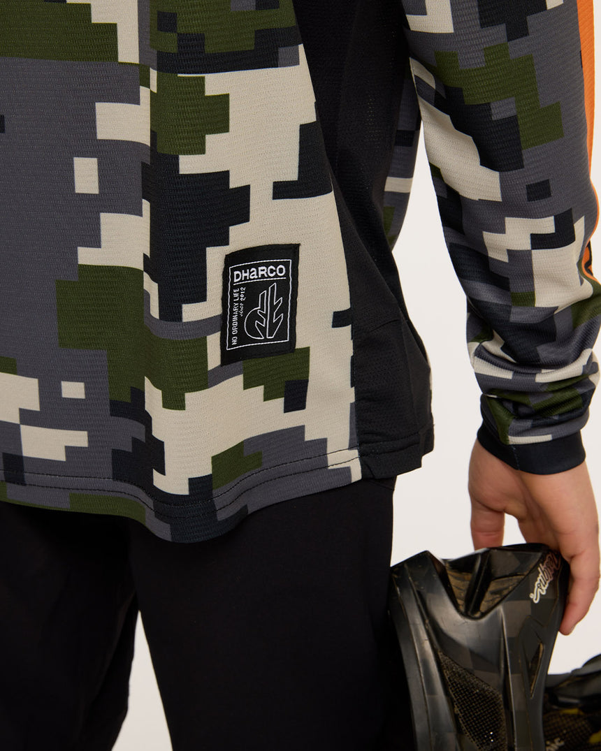 Youth Gravity Jersey | Ice-T Camo Signature Edition | Long Sleeves | YOUTH TOPS | DHaRCO | Image 8 of 8