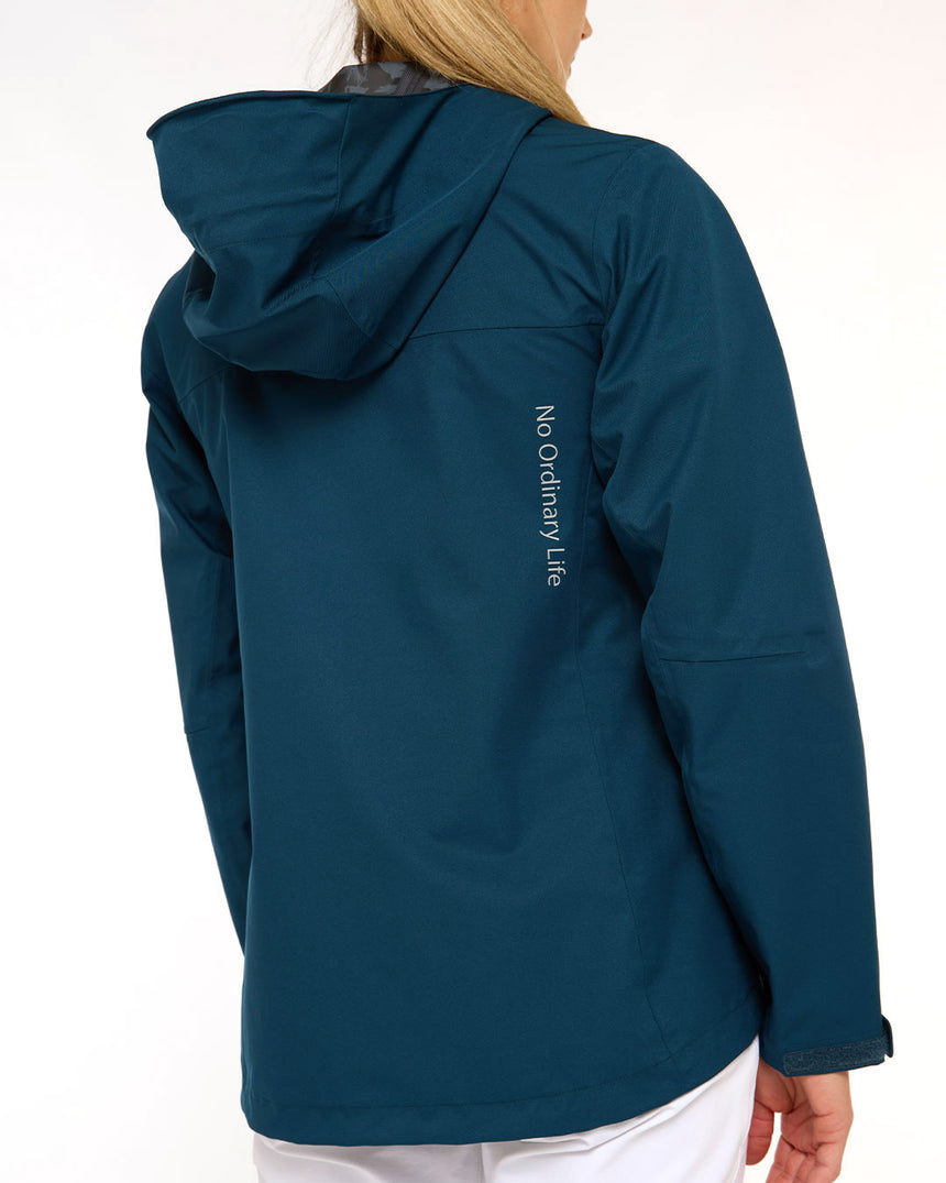 Womens Rain Jacket | Morrocan Blue | Rain Jacket | WOMENS TOPS | DHaRCO | Image 5 of 6