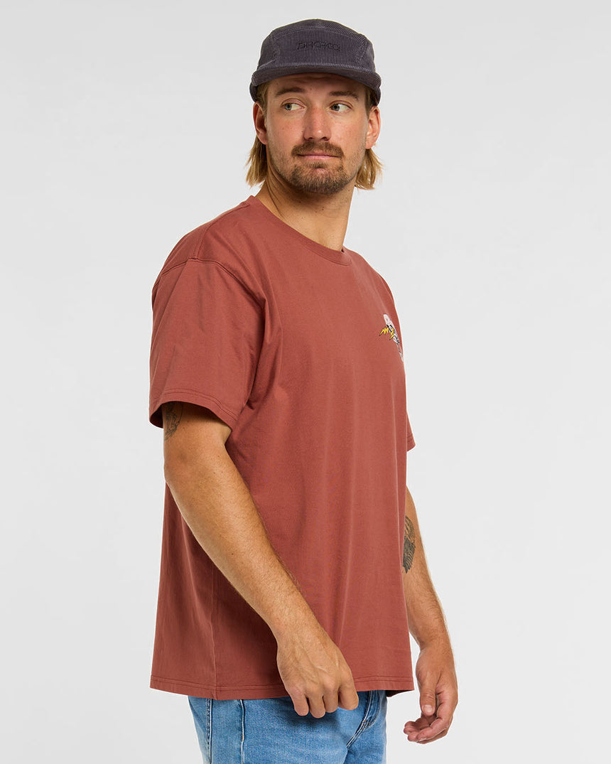 Mens Cotton Tee | Rust | Short Sleeves | MENS TOPS | DHaRCO | Image 3 of 6