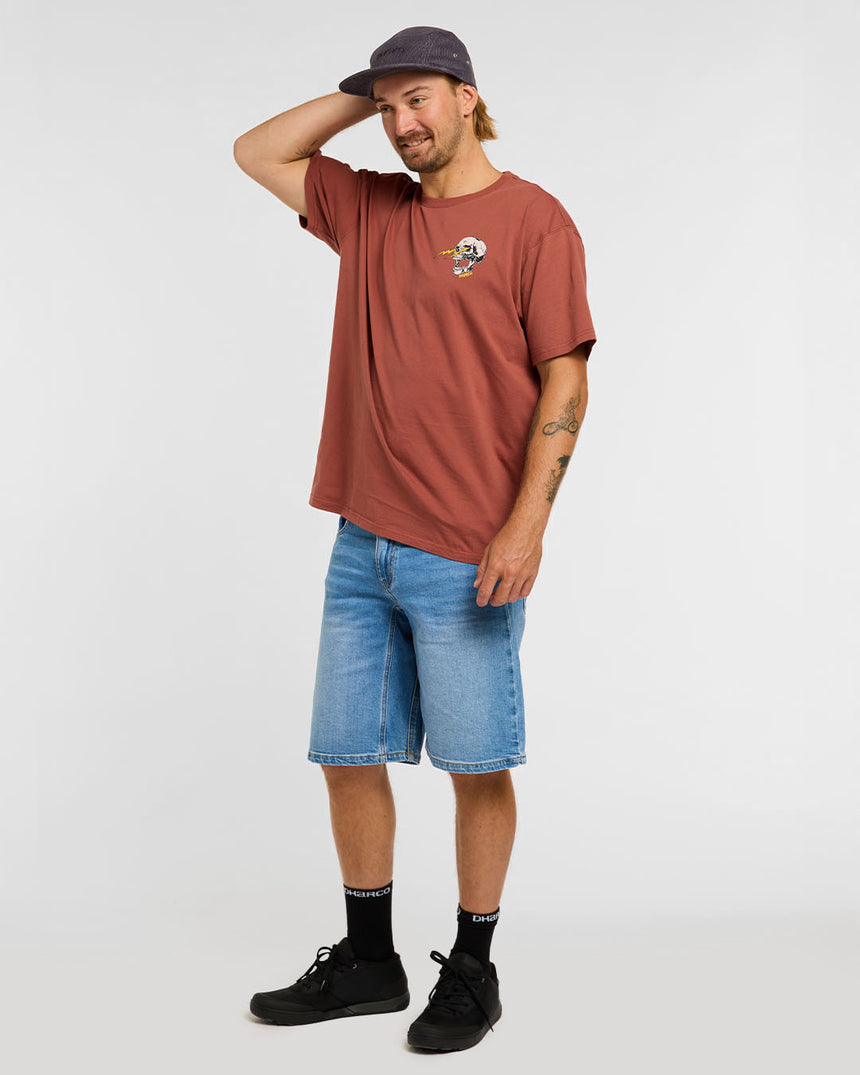 Mens Cotton Tee | Rust | Short Sleeves | MENS TOPS | DHaRCO | Image 4 of 6