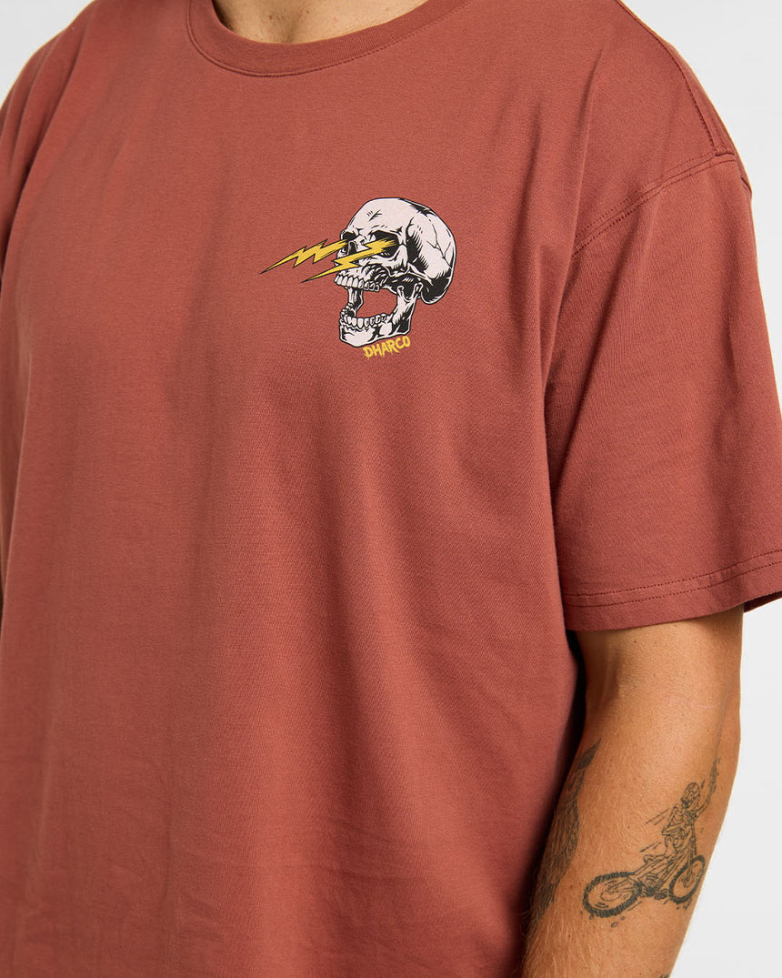 Mens Cotton Tee | Rust | Short Sleeves | MENS TOPS | DHaRCO | Image 5 of 6