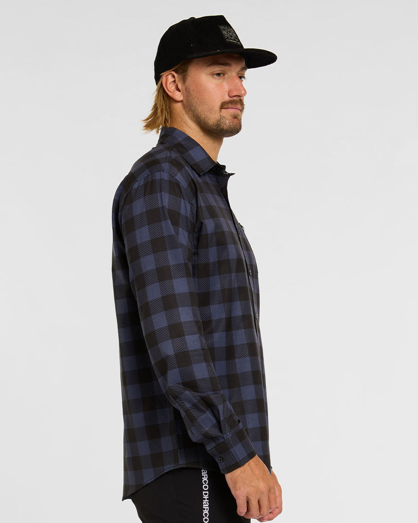 Mens Tech Long Sleeve Shirt | Jet | Long Sleeves | MENS TOPS | DHaRCO | Image 3 of 8