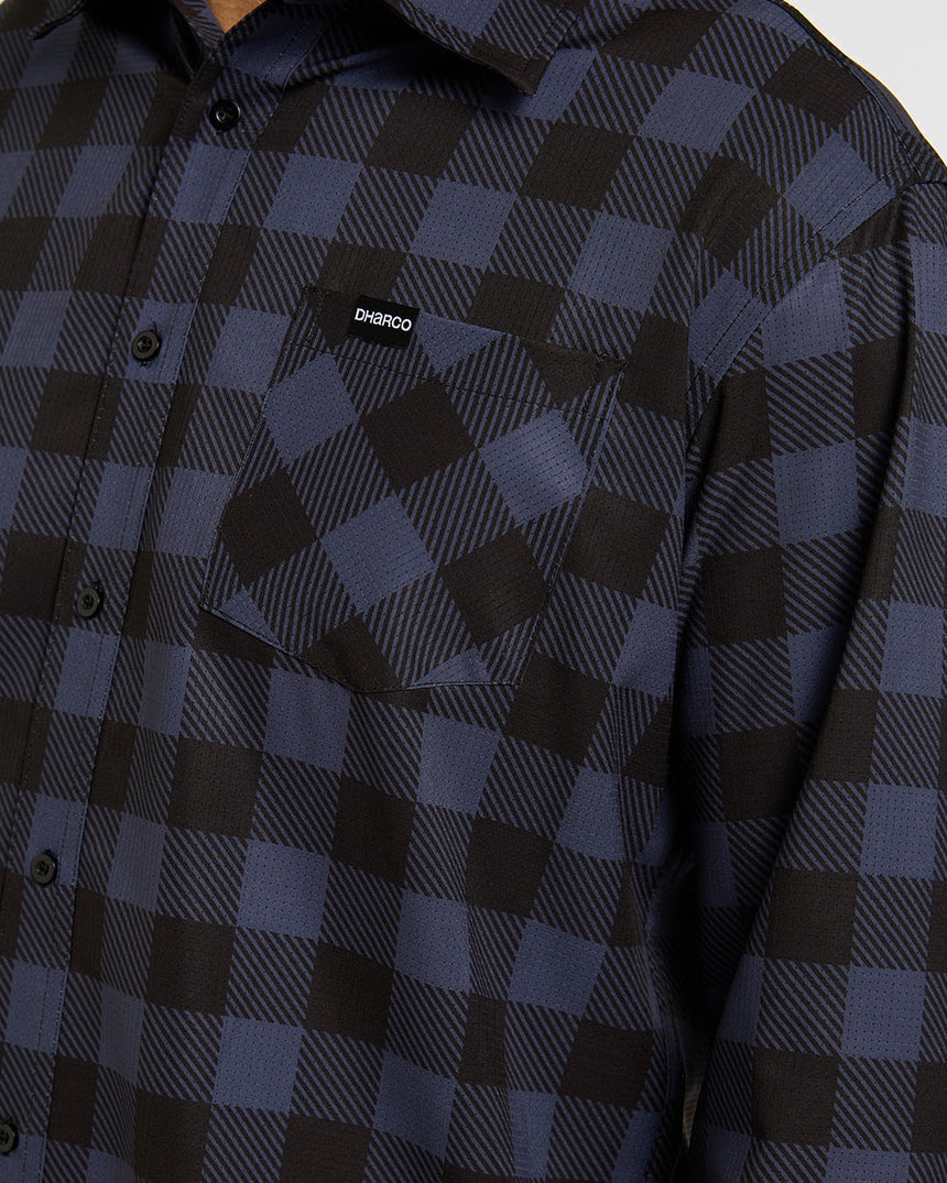 Mens Tech Long Sleeve Shirt | Jet | Long Sleeves | MENS TOPS | DHaRCO | Image 6 of 8