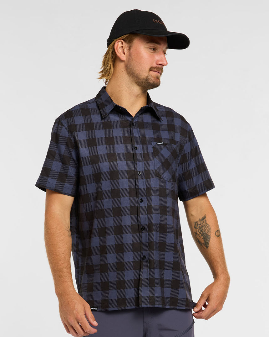 Mens Tech Party Shirt | Jet | Short Sleeves | MENS TOPS | DHaRCO | Image 4 of 6