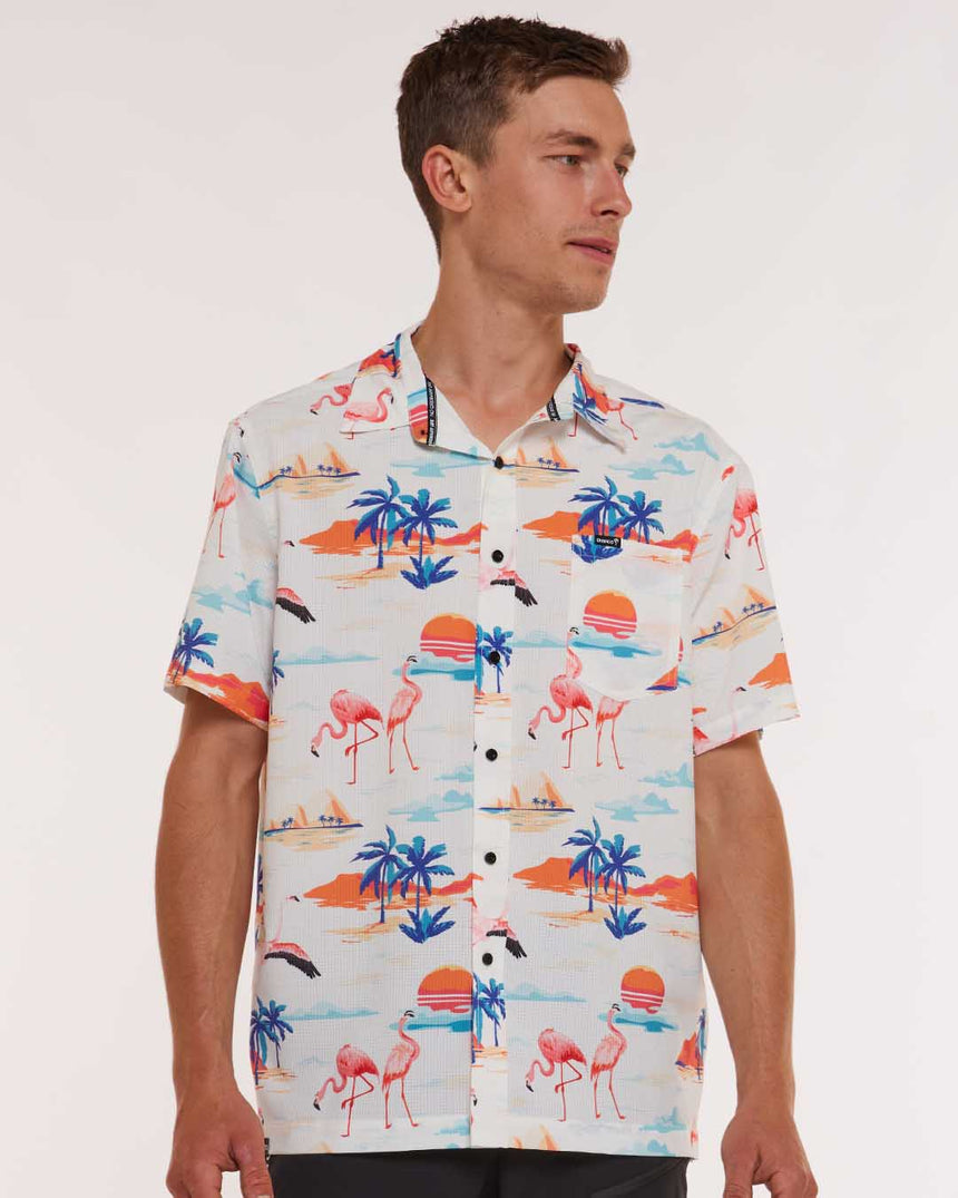 Mens Tech Party Shirt | Jessie | Short Sleeves | MENS TOPS | DHaRCO | Image 1 of 6