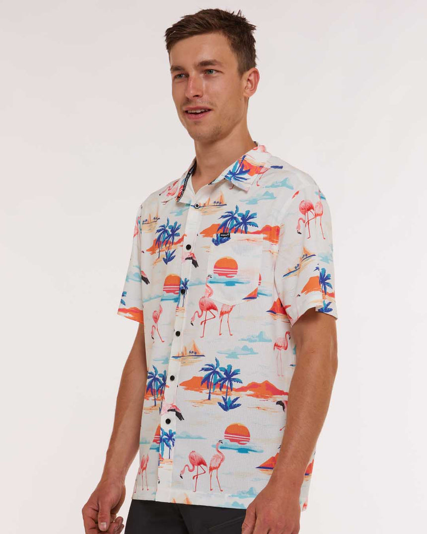 Mens Tech Party Shirt | Jessie | Short Sleeves | MENS TOPS | DHaRCO | Image 2 of 6