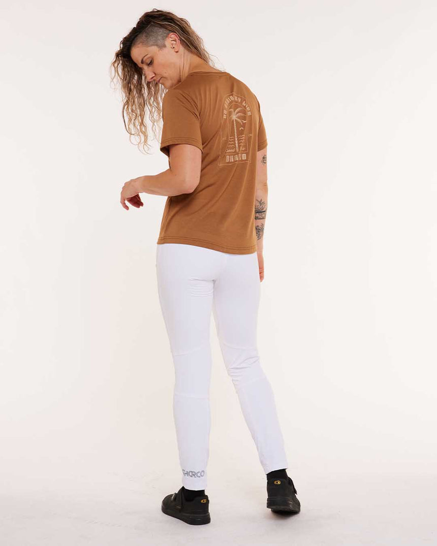 Womens Short Sleeve Tech Tee | Caramel | Short Sleeves | WOMENS TOPS | DHaRCO | Image 4 of 7