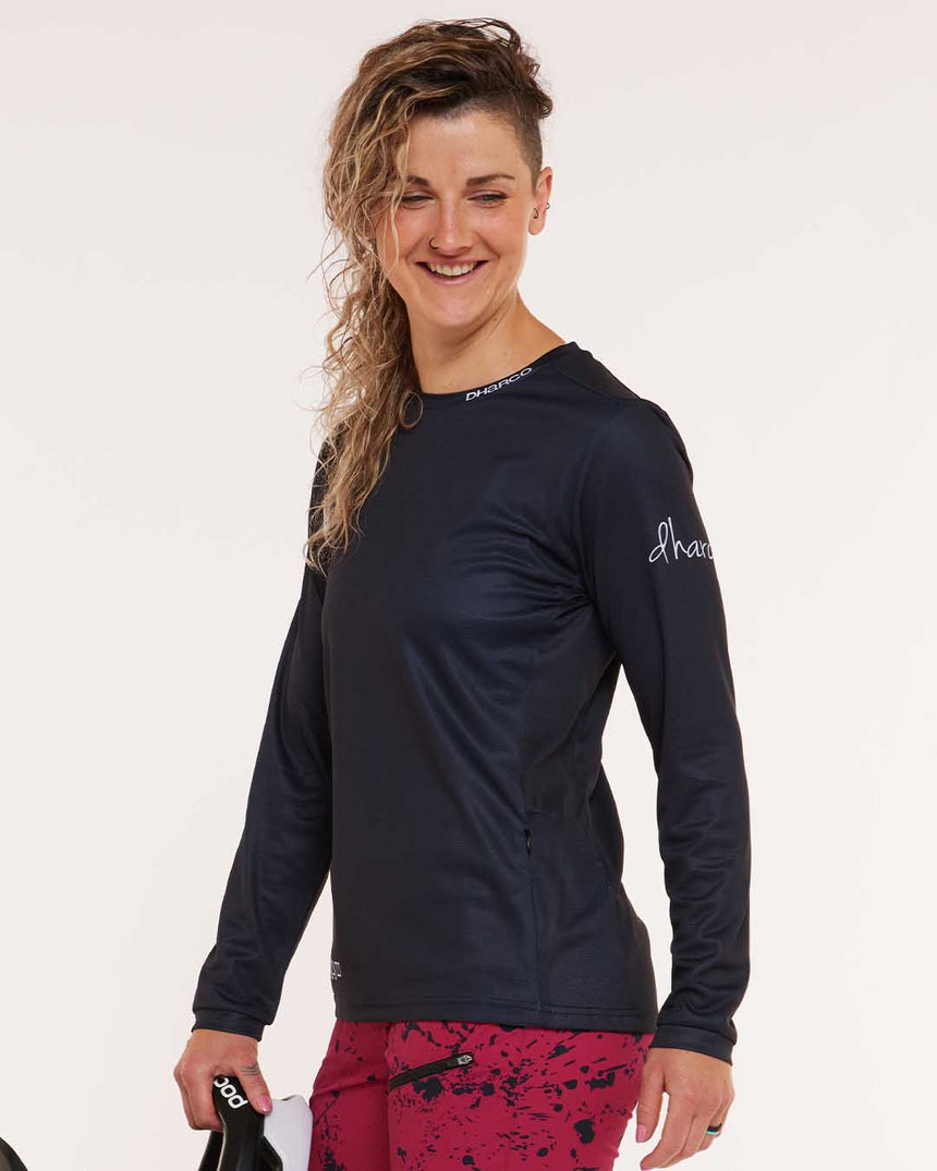 Womens Gravity Jersey | Stealth | Long Sleeves | WOMENS TOPS | DHaRCO | Image 3 of 6