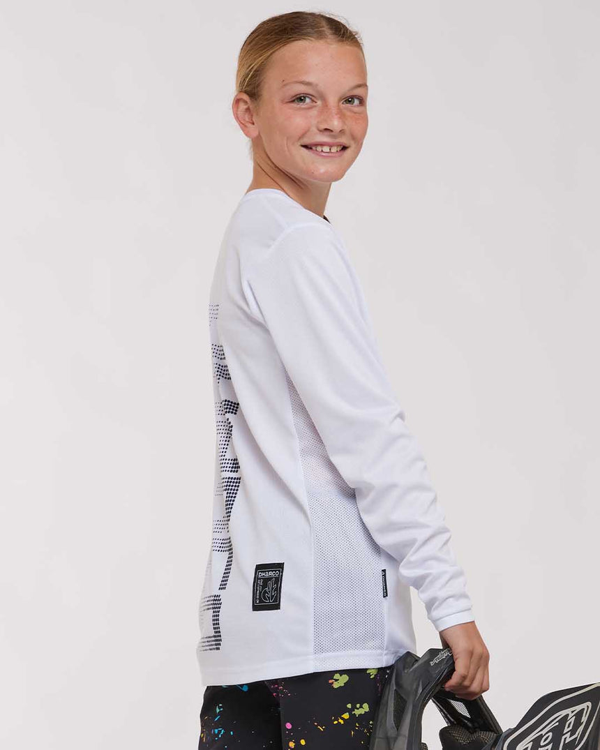 Youth Gravity Jersey | White Out | Long Sleeves | YOUTH TOPS | DHaRCO | Image 2 of 6