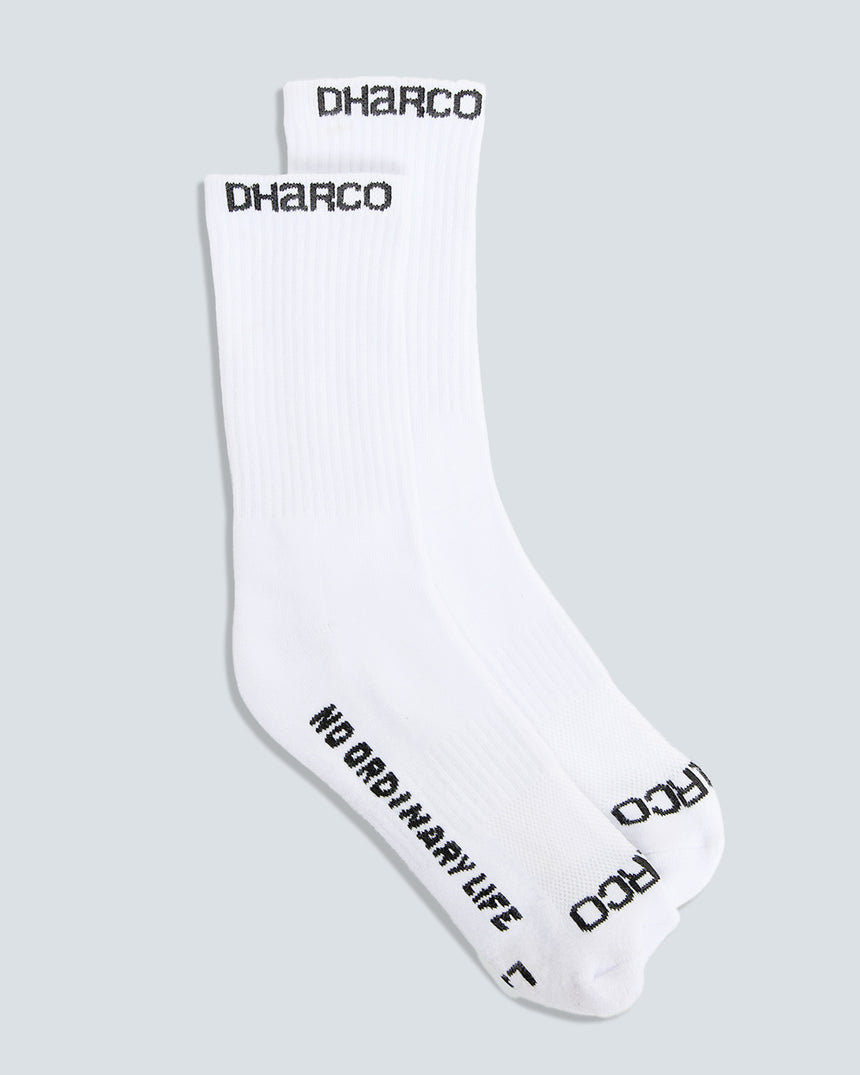 Crew Socks | White | UNISEX ACCESSORIES | DHaRCO | Image 2 of 2