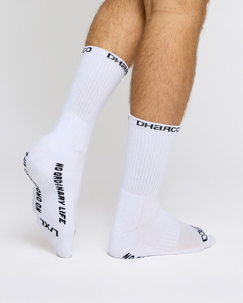 Crew Socks | White | UNISEX ACCESSORIES | DHaRCO | Image 1 of 2