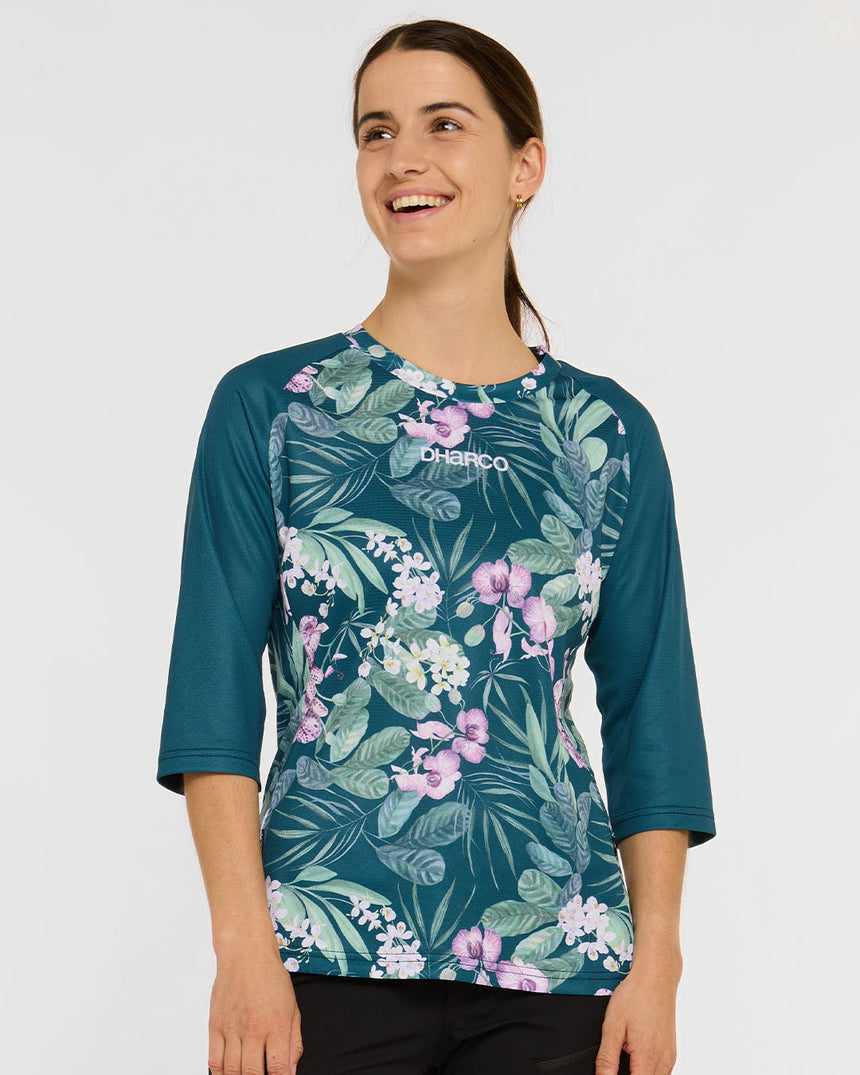 Womens 3/4 Sleeve Jersey | Wild Orchid | 3/4 Sleeves | WOMENS TOPS | DHaRCO | Image 1 of 8