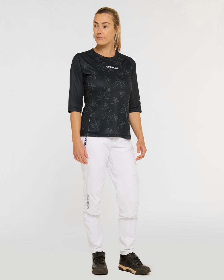 Womens 3/4 Sleeve Jersey | Leopard Palm | 3/4 Sleeves | WOMENS TOPS | DHaRCO | Image 3 of 8