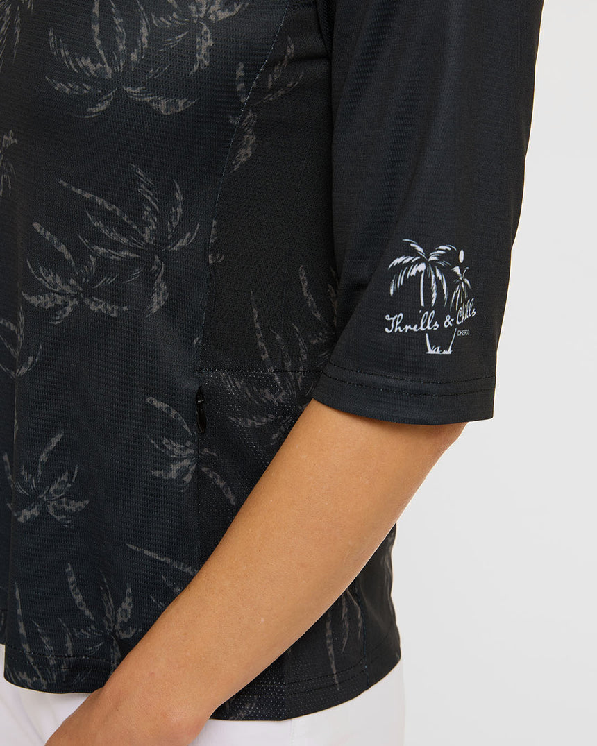 Womens 3/4 Sleeve Jersey | Leopard Palm | 3/4 Sleeves | WOMENS TOPS | DHaRCO | Image 5 of 8