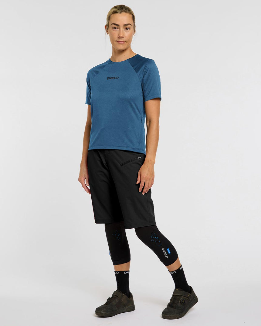 Womens Ather Short Sleeve Jersey | Morrocan Blue | Short Sleeves | WOMENS TOPS | DHaRCO | Image 5 of 6