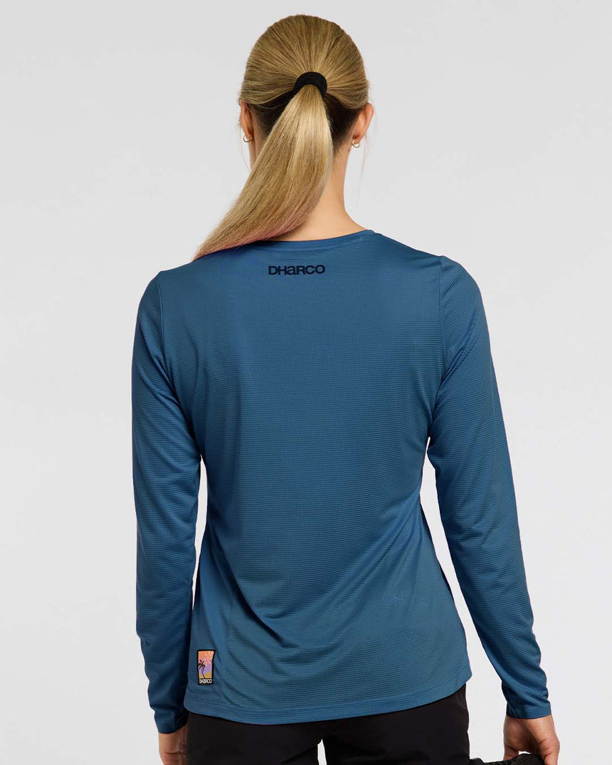 Womens Ather Jersey | Morrocan Blue | Long Sleeves | WOMENS TOPS | DHaRCO | Image 2 of 6