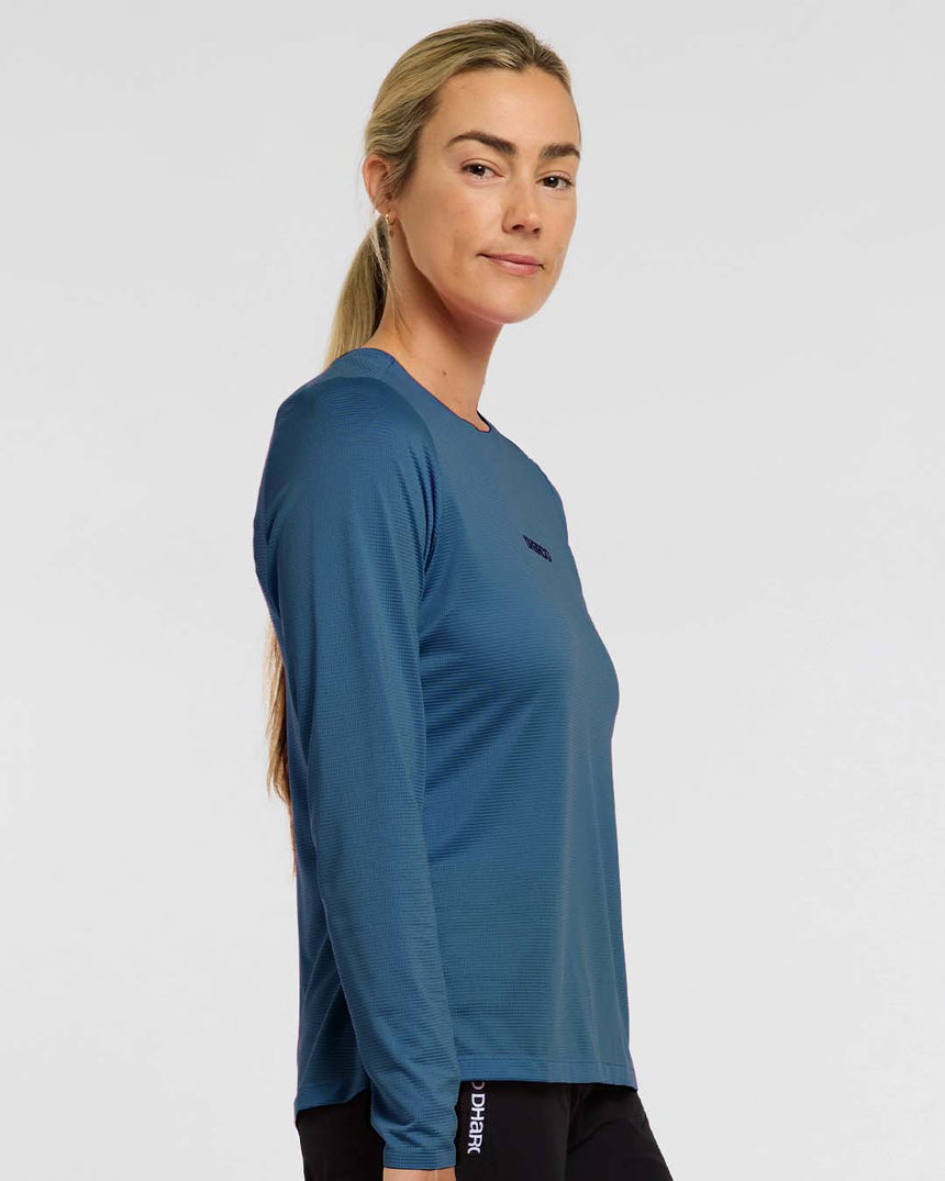 Womens Ather Jersey | Morrocan Blue | Long Sleeves | WOMENS TOPS | DHaRCO | Image 3 of 6