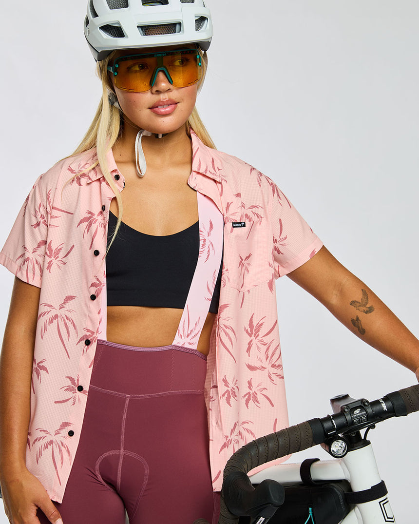 QOM Bib | Wild Ginger/Pink Palm | Bibs | WOMENS BOTTOMS | DHaRCO | Image 8 of 8