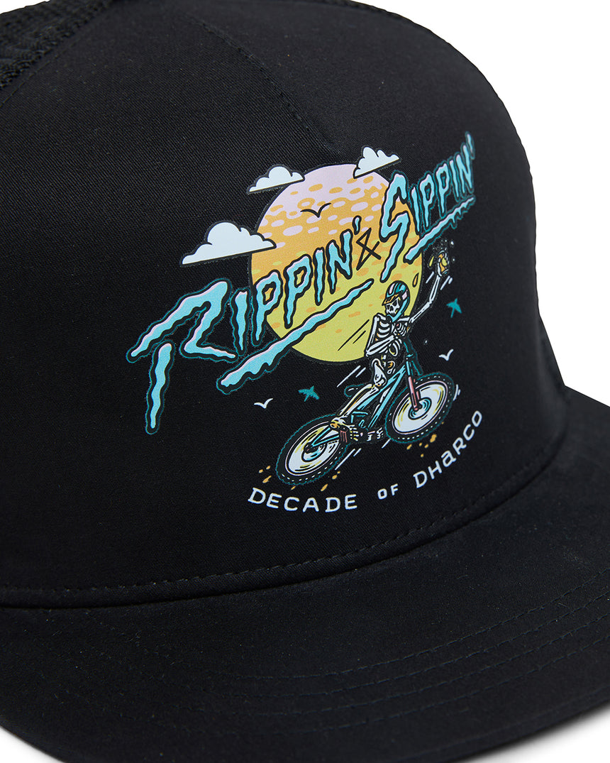 Flat Brim Trucker | Rippin & Sippin | Caps | UNISEX ACCESSORIES | DHaRCO | Image 3 of 5