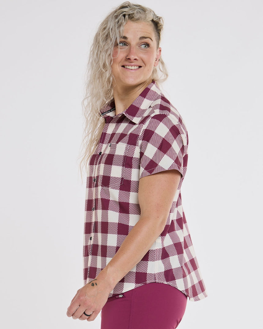 Womens Tech Party Shirt | Sterling | Short Sleeves | WOMENS TOPS | DHaRCO | Image 3 of 6