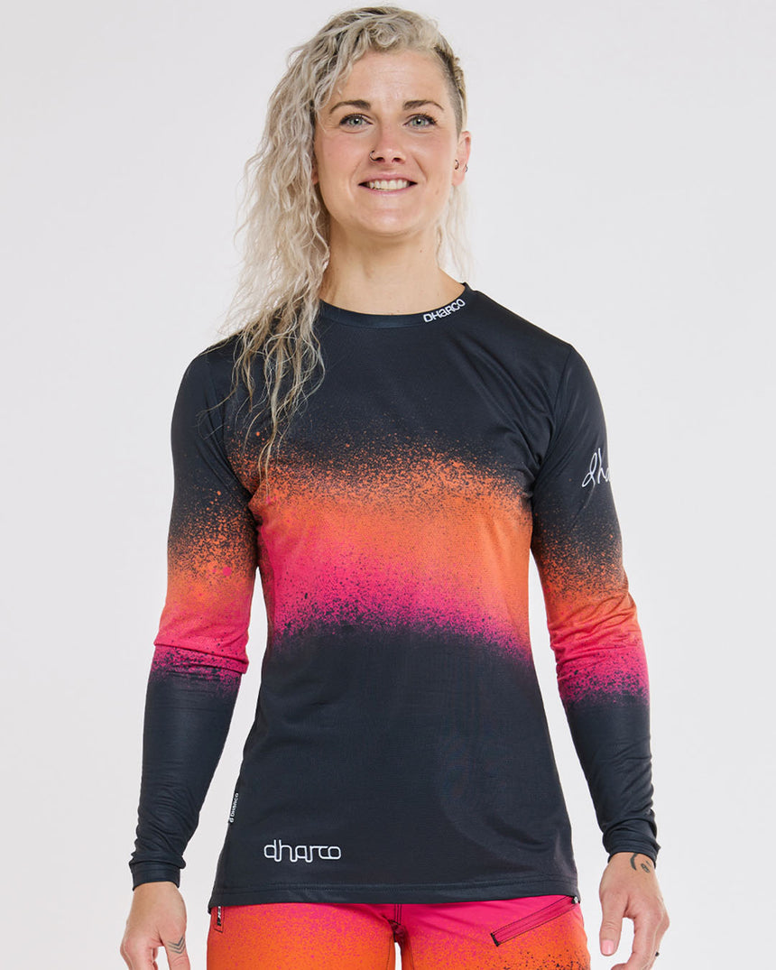 Womens Race Jersey | Black Snake | Long Sleeves | WOMENS TOPS | DHaRCO | Image 1 of 5