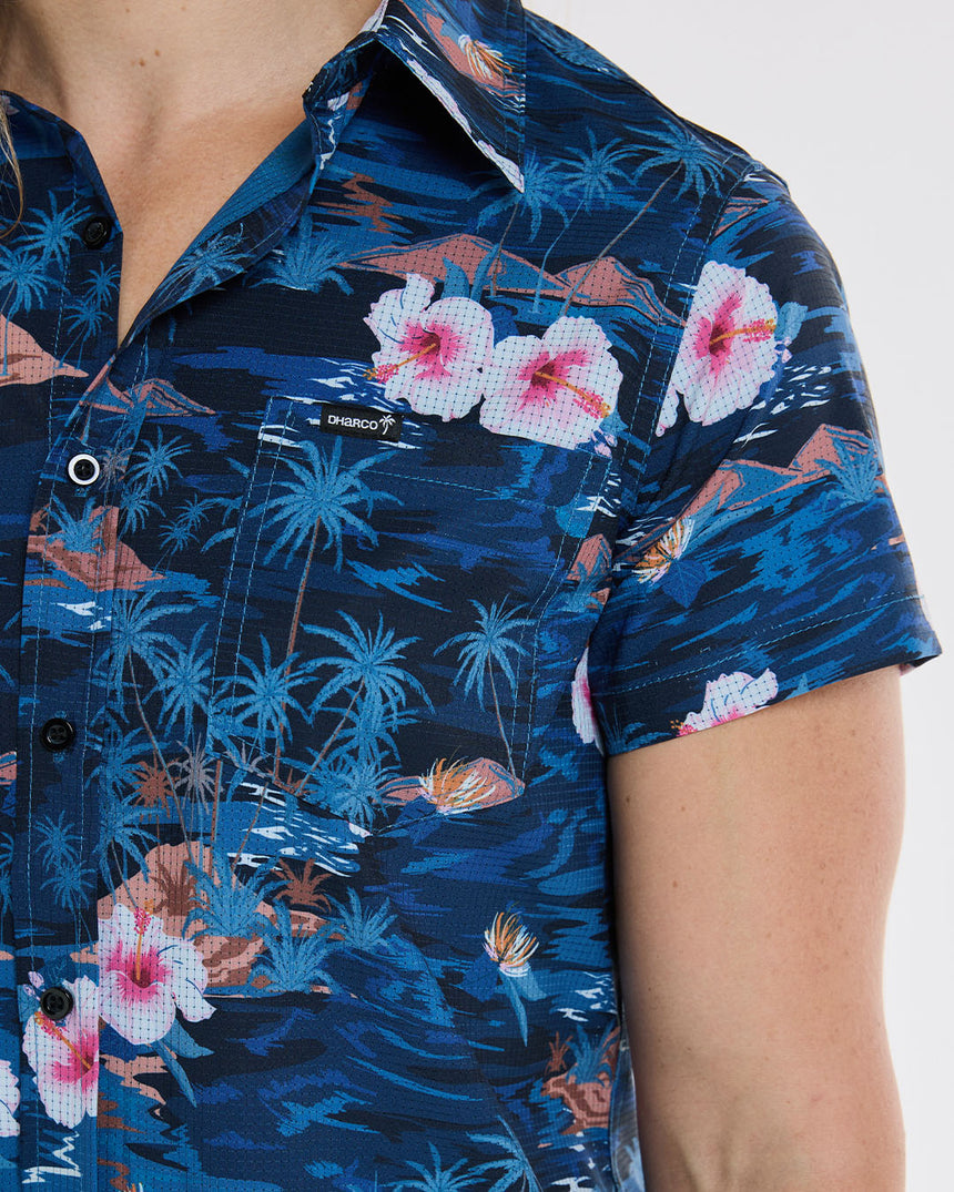 Womens Tech Party Shirt | Oasis | Short Sleeves | WOMENS TOPS | DHaRCO | Image 6 of 6