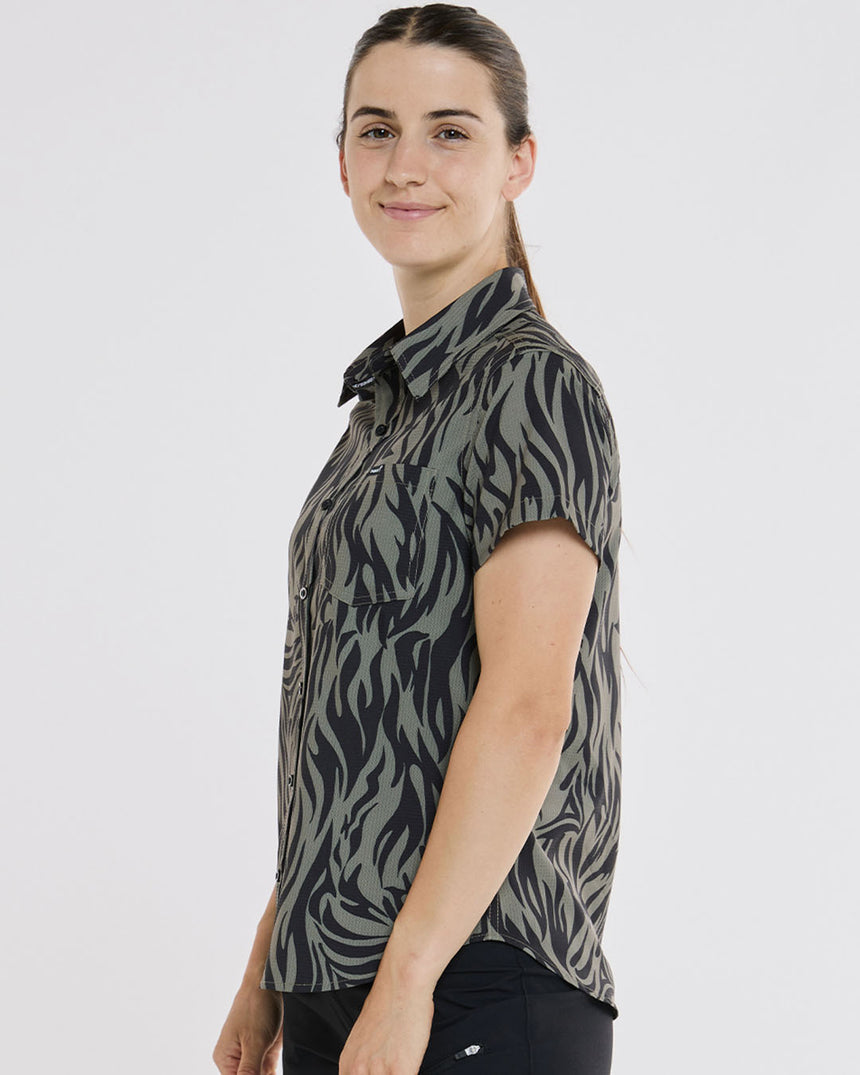 Womens Tech Party Shirt | Cypress | Short Sleeves | WOMENS TOPS | DHaRCO | Image 3 of 6