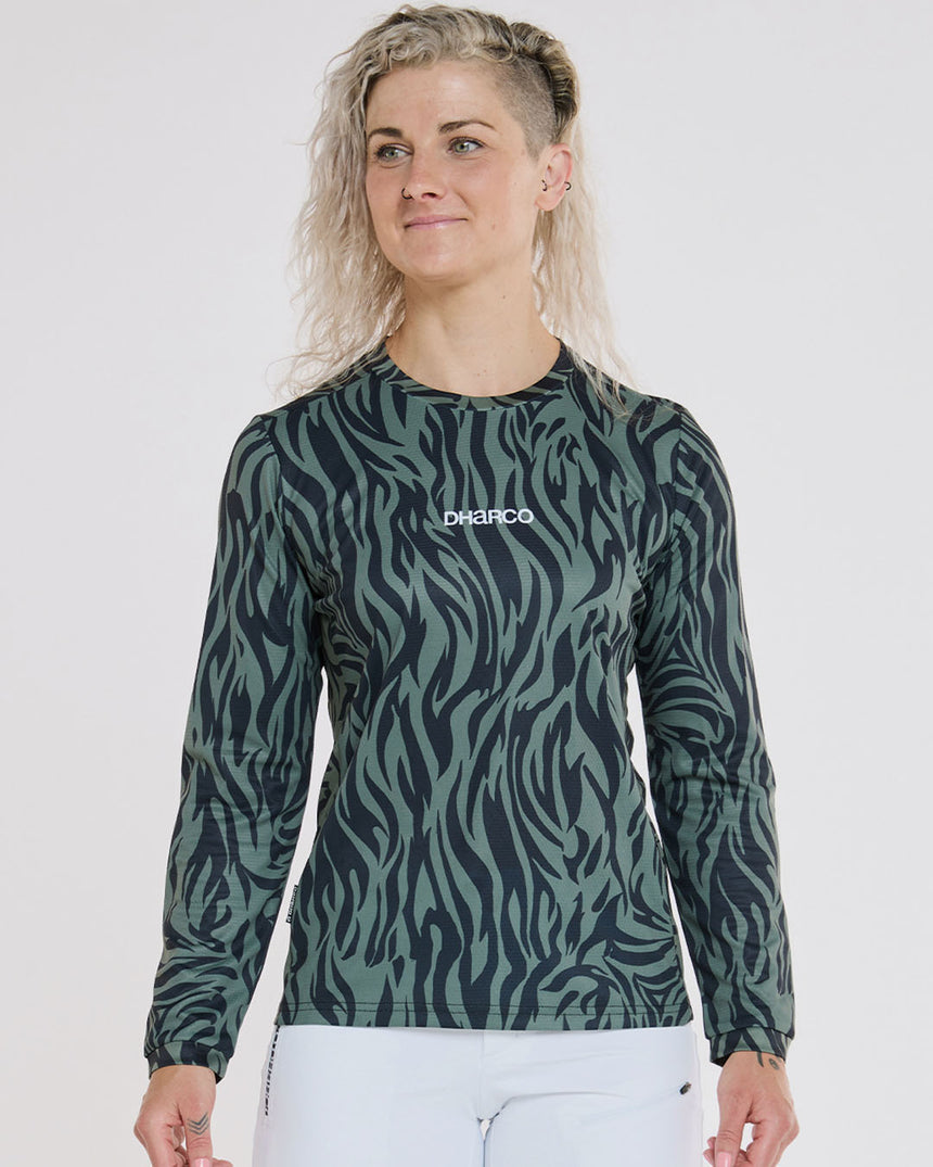 Womens Gravity Jersey | Cypress | Long Sleeves | WOMENS TOPS | DHaRCO | Image 1 of 6