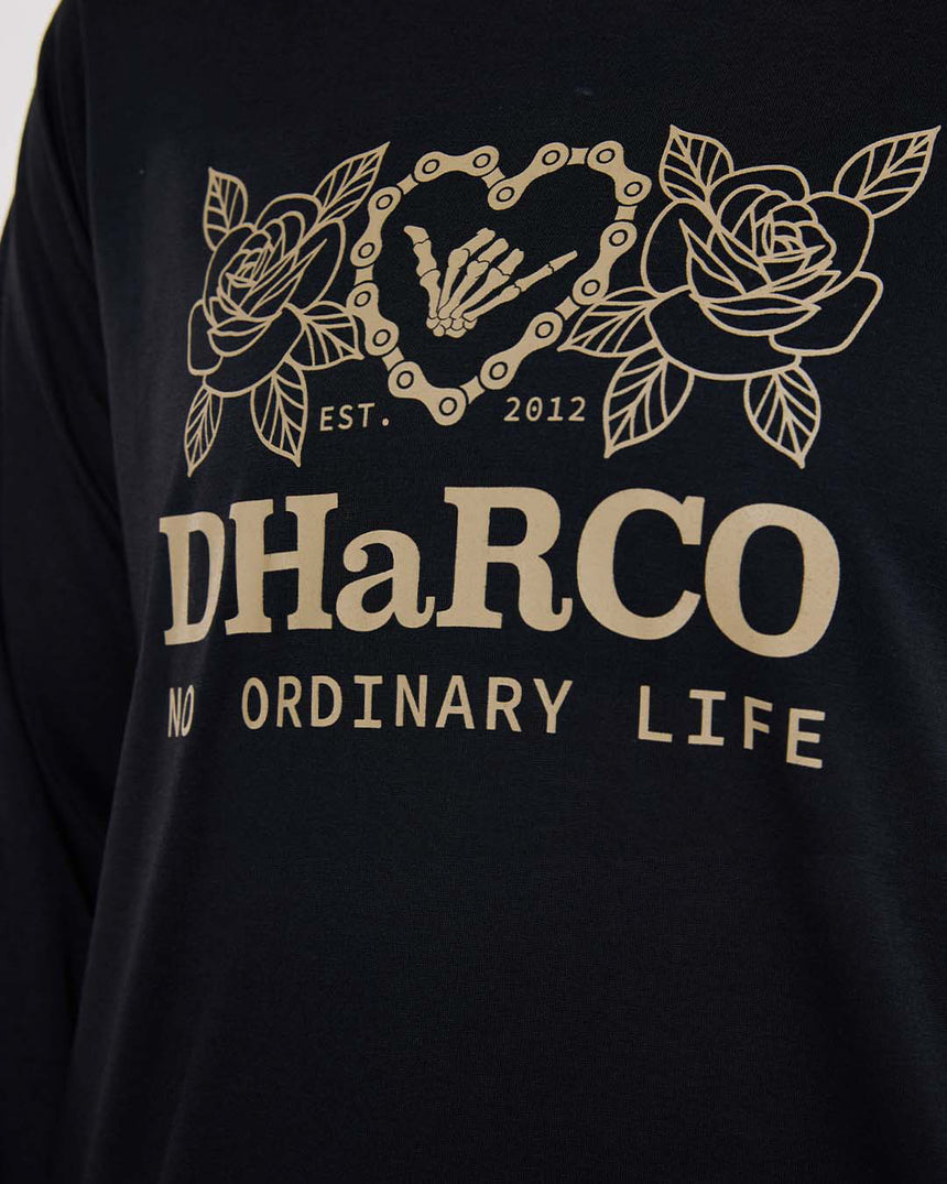 Womens Long Sleeve Tech Tee | Black | Long Sleeves | WOMENS TOPS | DHaRCO | Image 4 of 5