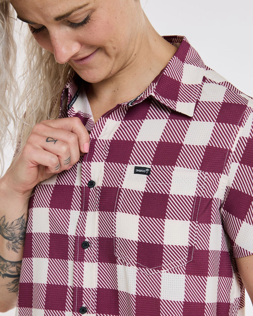 Womens Tech Party Shirt | Sterling | Short Sleeves | WOMENS TOPS | DHaRCO | Image 6 of 6