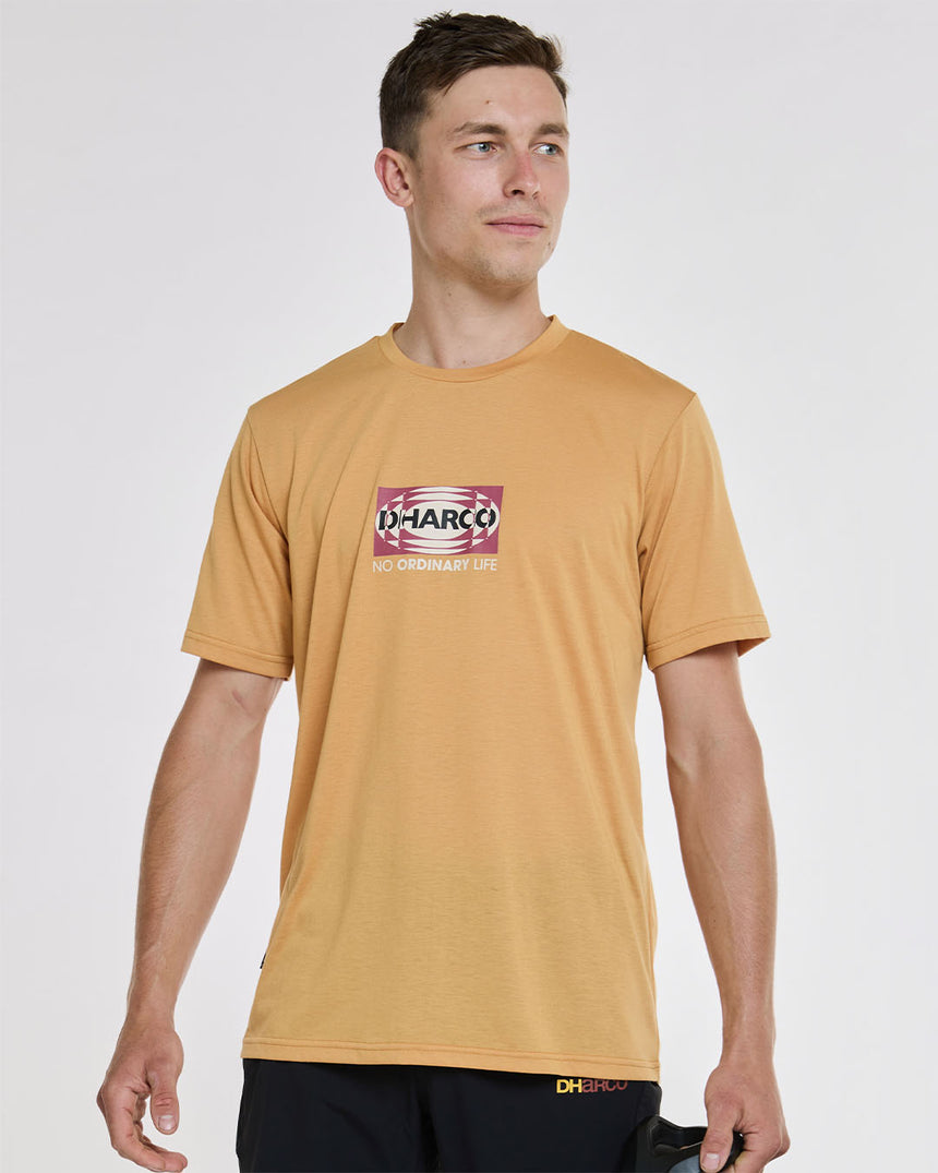 Mens Short Sleeve Tech Tee | Golden | Short Sleeves | MENS TOPS | DHaRCO | Image 1 of 6