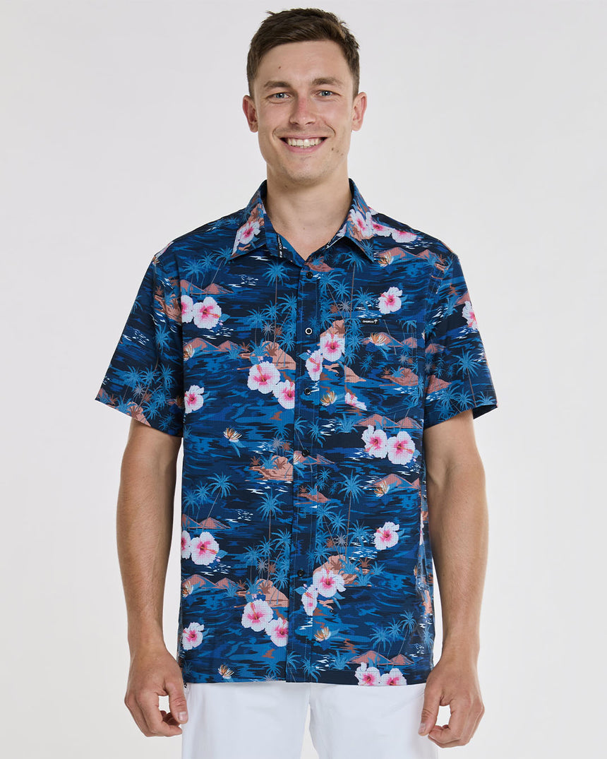 Mens Tech Party Shirt | Oasis | Short Sleeves | MENS TOPS | DHaRCO | Image 1 of 6