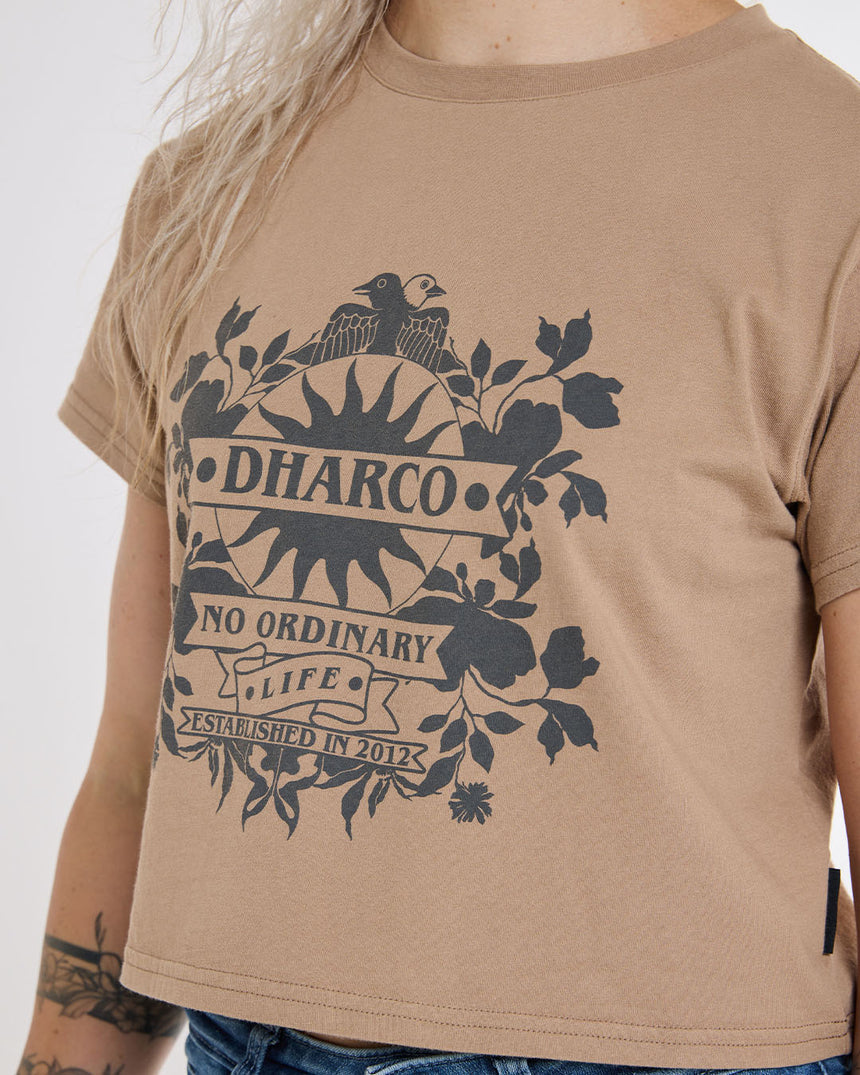 Womens Cotton Crop | Dust | Short Sleeves | WOMENS TOPS | DHaRCO | Image 6 of 6