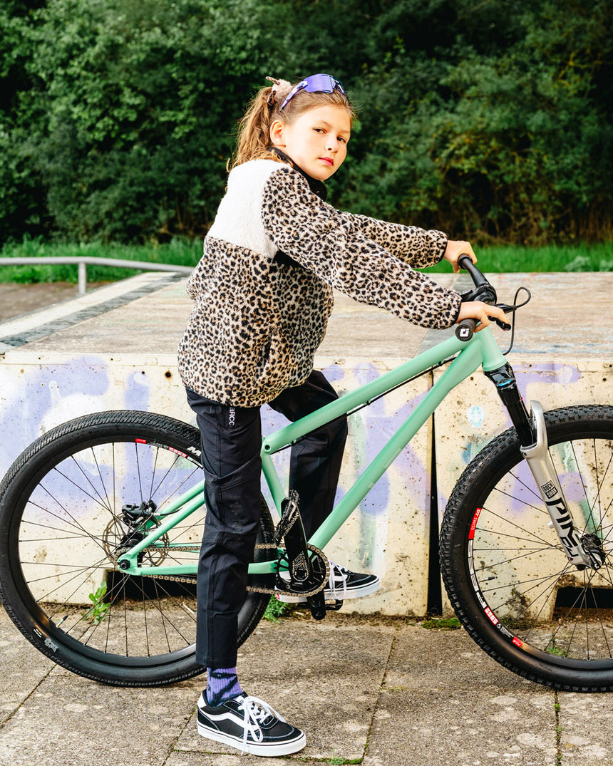 Youth Sherpa Half Zip Fleece | Leopard | Sherpa | YOUTH TOPS | DHaRCO | Image 7 of 8