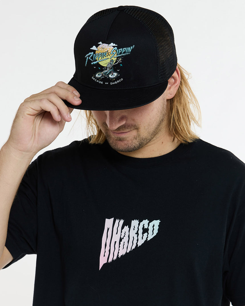 Flat Brim Trucker | Rippin & Sippin | Caps | UNISEX ACCESSORIES | DHaRCO | Image 4 of 5