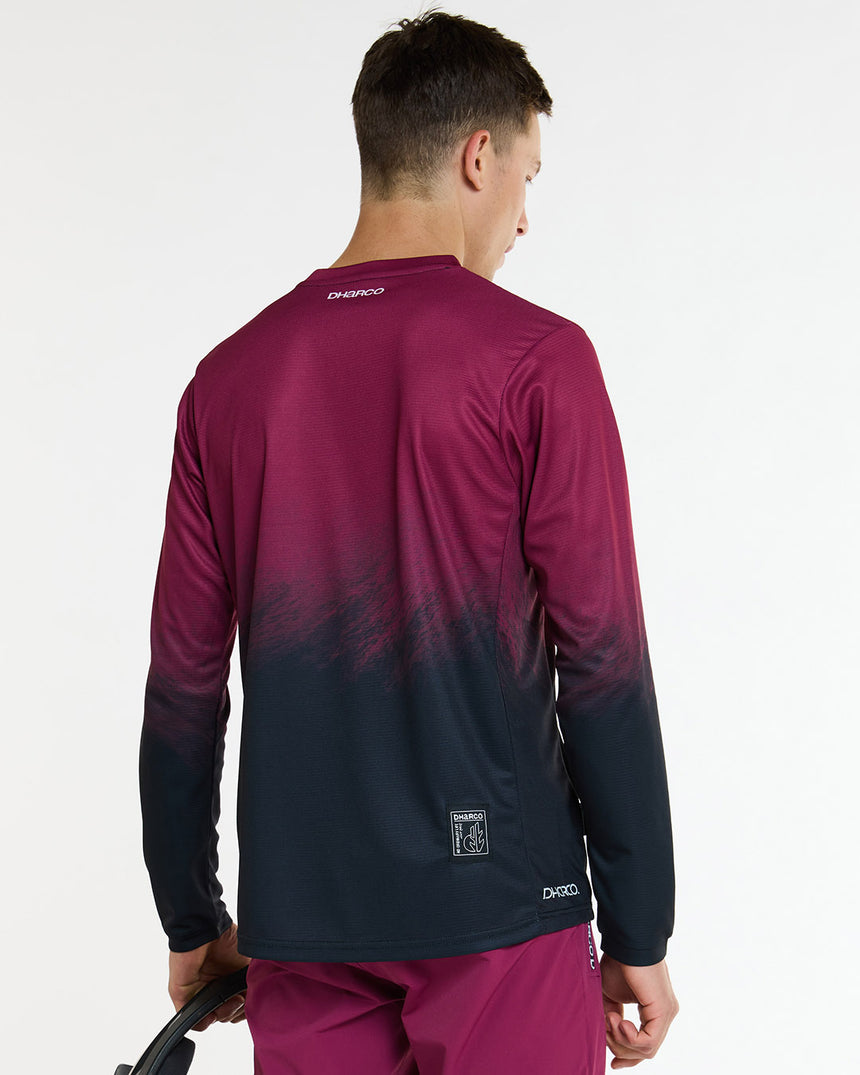 Mens Gravity Jersey | Malbec | Long Sleeves | MENS TOPS | DHaRCO | Image 3 of 6