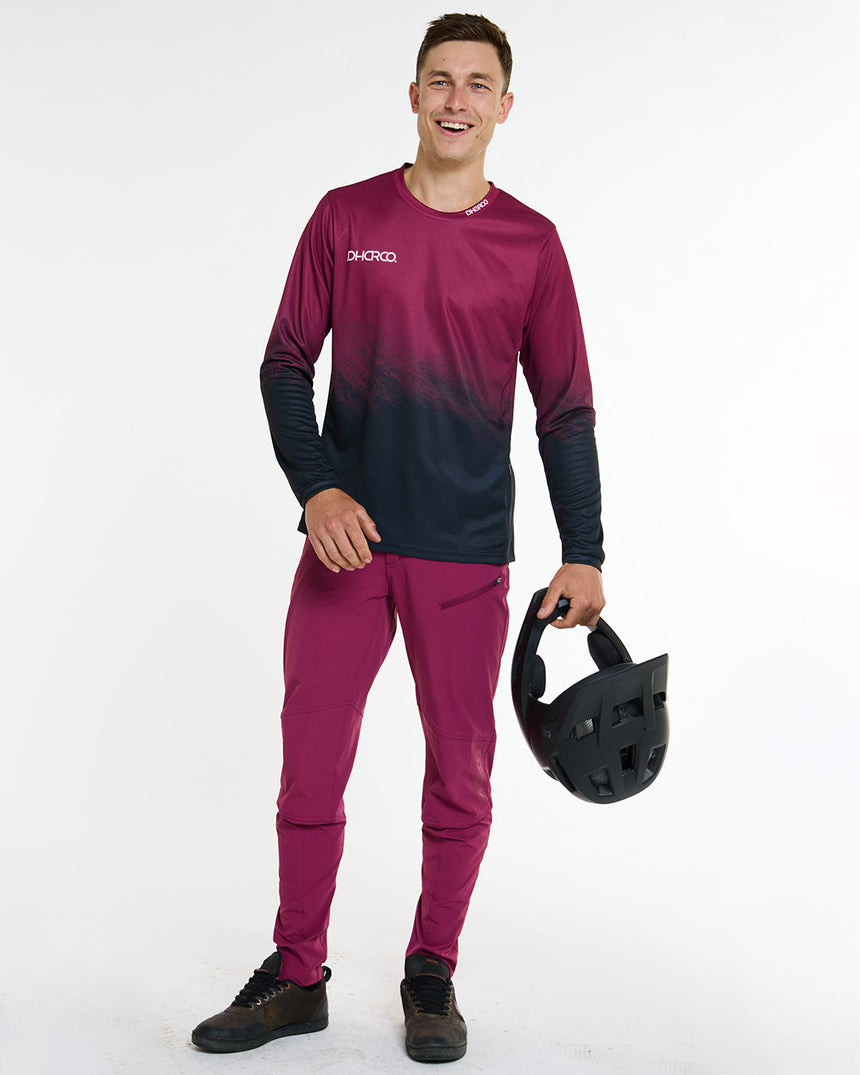 Mens Gravity Jersey | Malbec | Long Sleeves | MENS TOPS | DHaRCO | Image 4 of 6