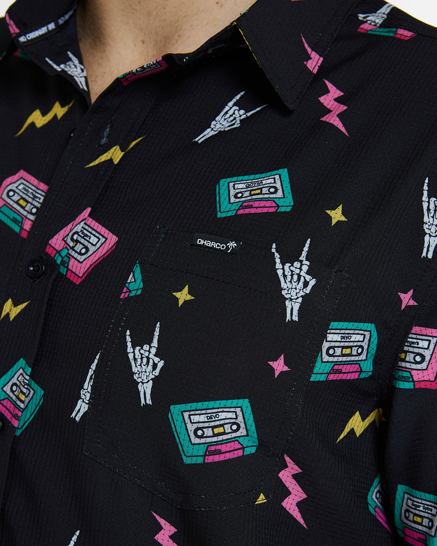 Mens Tech Party Shirt | Mix Tape | Short Sleeves | MENS TOPS | DHaRCO | Image 5 of 6