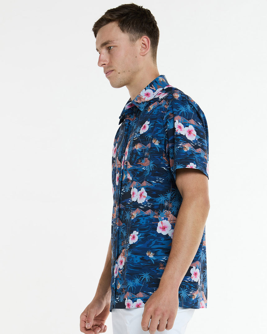 Mens Tech Party Shirt | Oasis | Short Sleeves | MENS TOPS | DHaRCO | Image 2 of 6