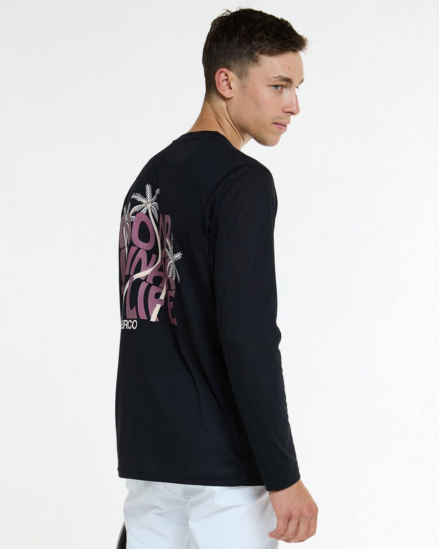 Mens Long Sleeve Tech Tee | Black | Long Sleeves | MENS TOPS | DHaRCO | Image 3 of 6