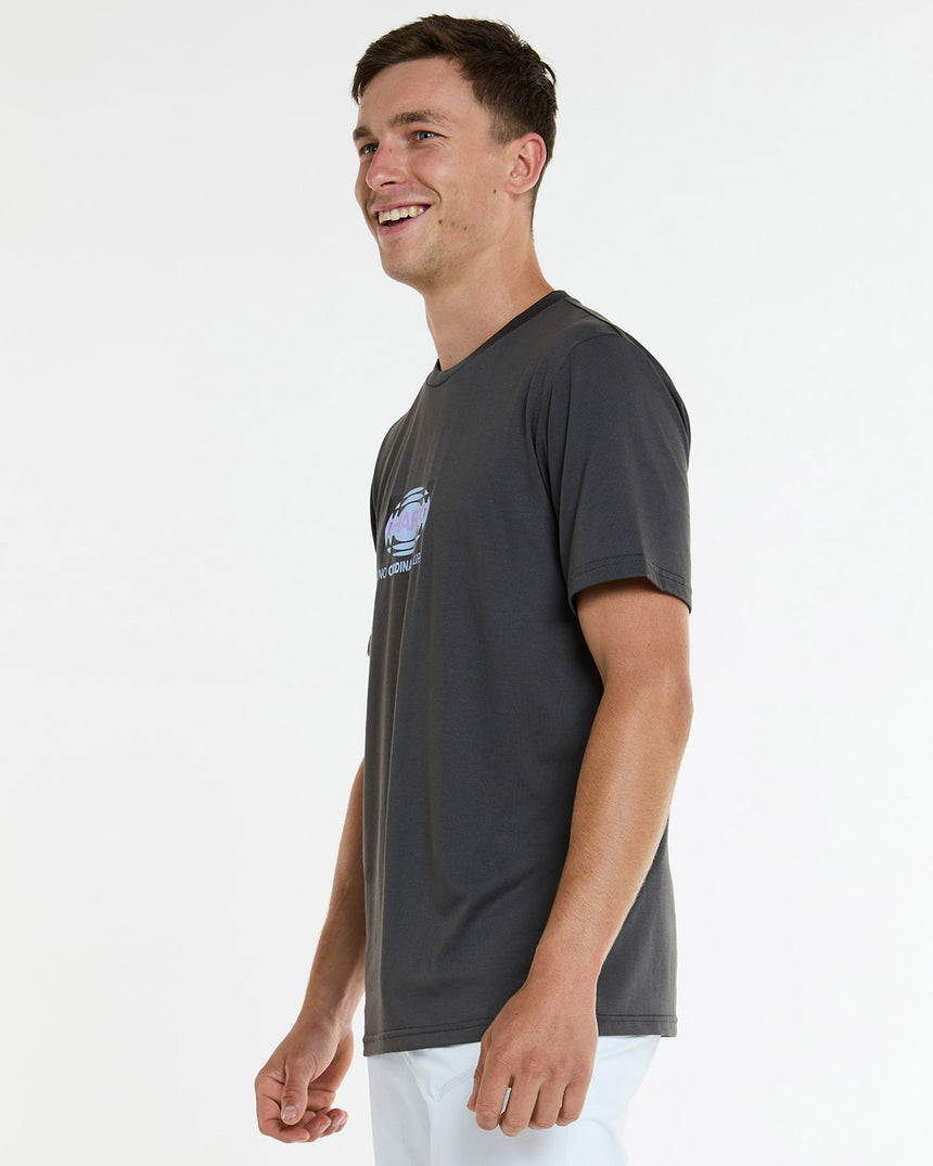 Mens Short Sleeve Tech Tee | Charcoal | Short Sleeves | MENS TOPS | DHaRCO | Image 2 of 7