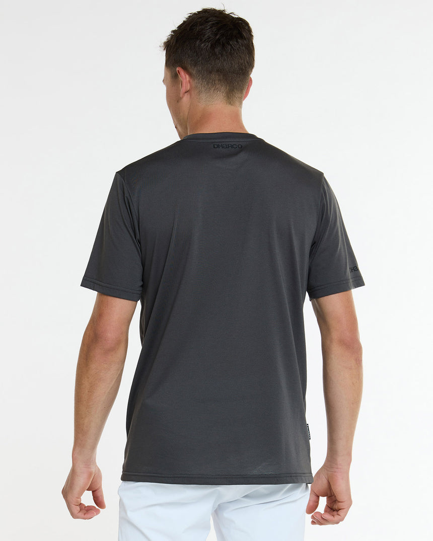 Mens Short Sleeve Tech Tee | Charcoal | Short Sleeves | MENS TOPS | DHaRCO | Image 3 of 7