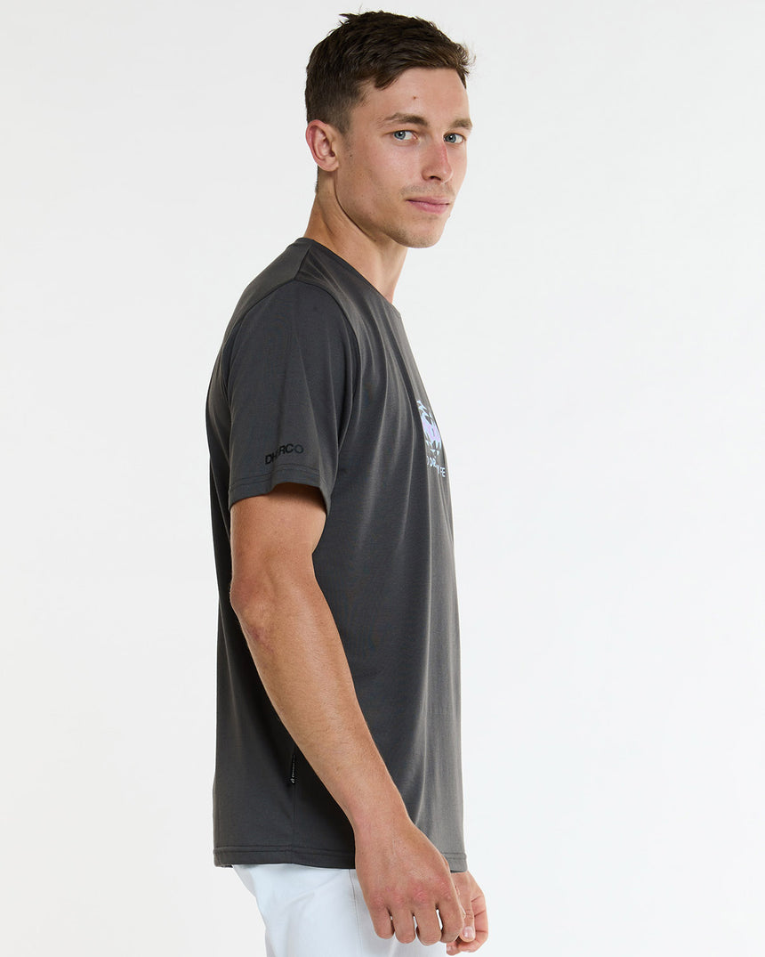 Mens Short Sleeve Tech Tee | Charcoal | Short Sleeves | MENS TOPS | DHaRCO | Image 4 of 7