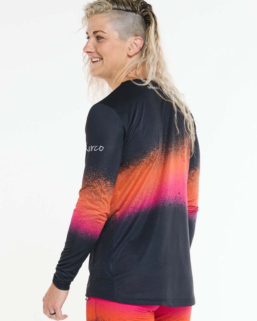 Womens Race Jersey | Black Snake | Long Sleeves | WOMENS TOPS | DHaRCO | Image 2 of 5
