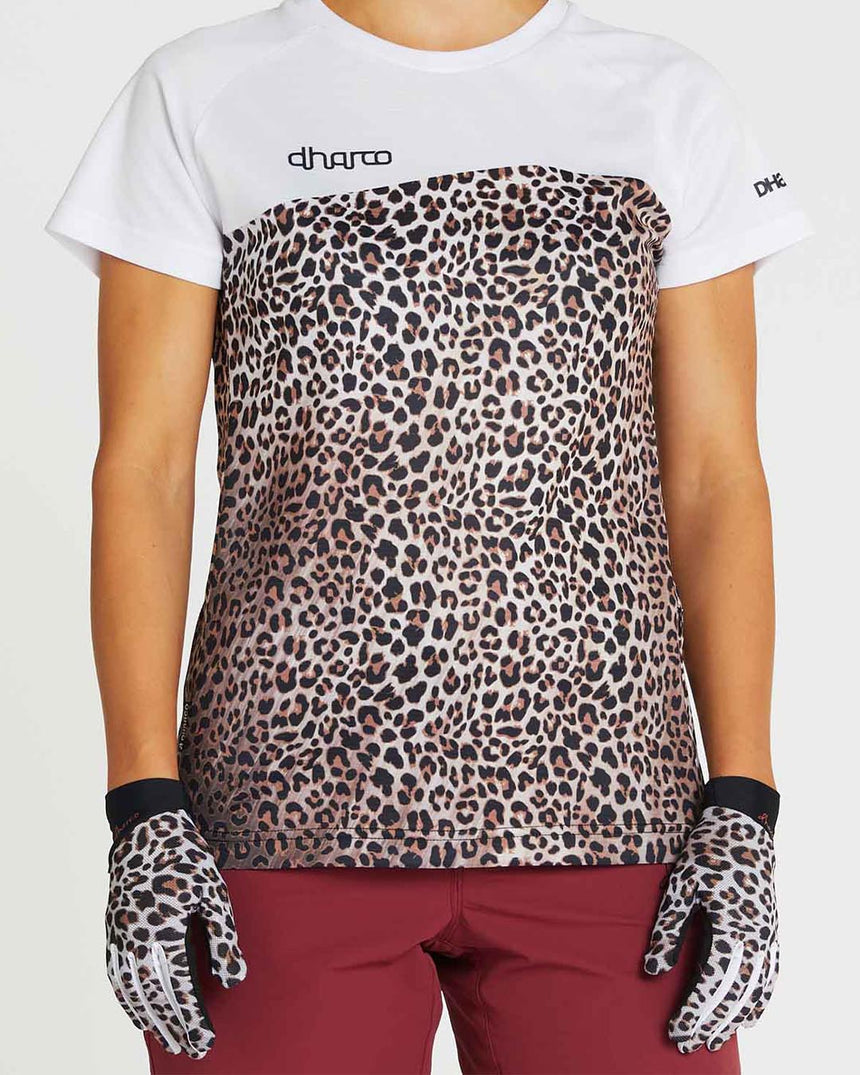 Womens Short Sleeve Jersey | Leopard | Short Sleeves | WOMENS TOPS | DHaRCO | Image 3 of 4